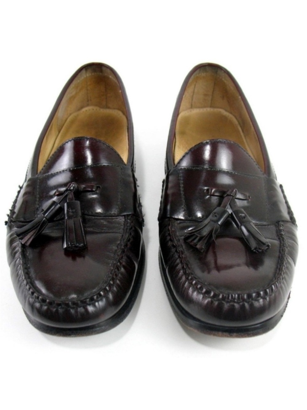 COLE HAAN City Burgundy Pinch Tassel Loafer
